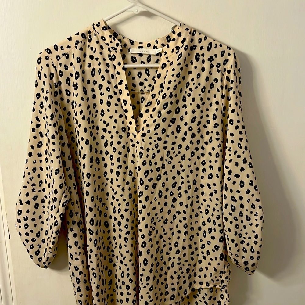 NWOT stitchfix high low work blouse size lg